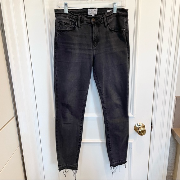 FRAME Denim Le Skinny De Jeanne Crop Jeans Size 28 - Picture 3 of 9